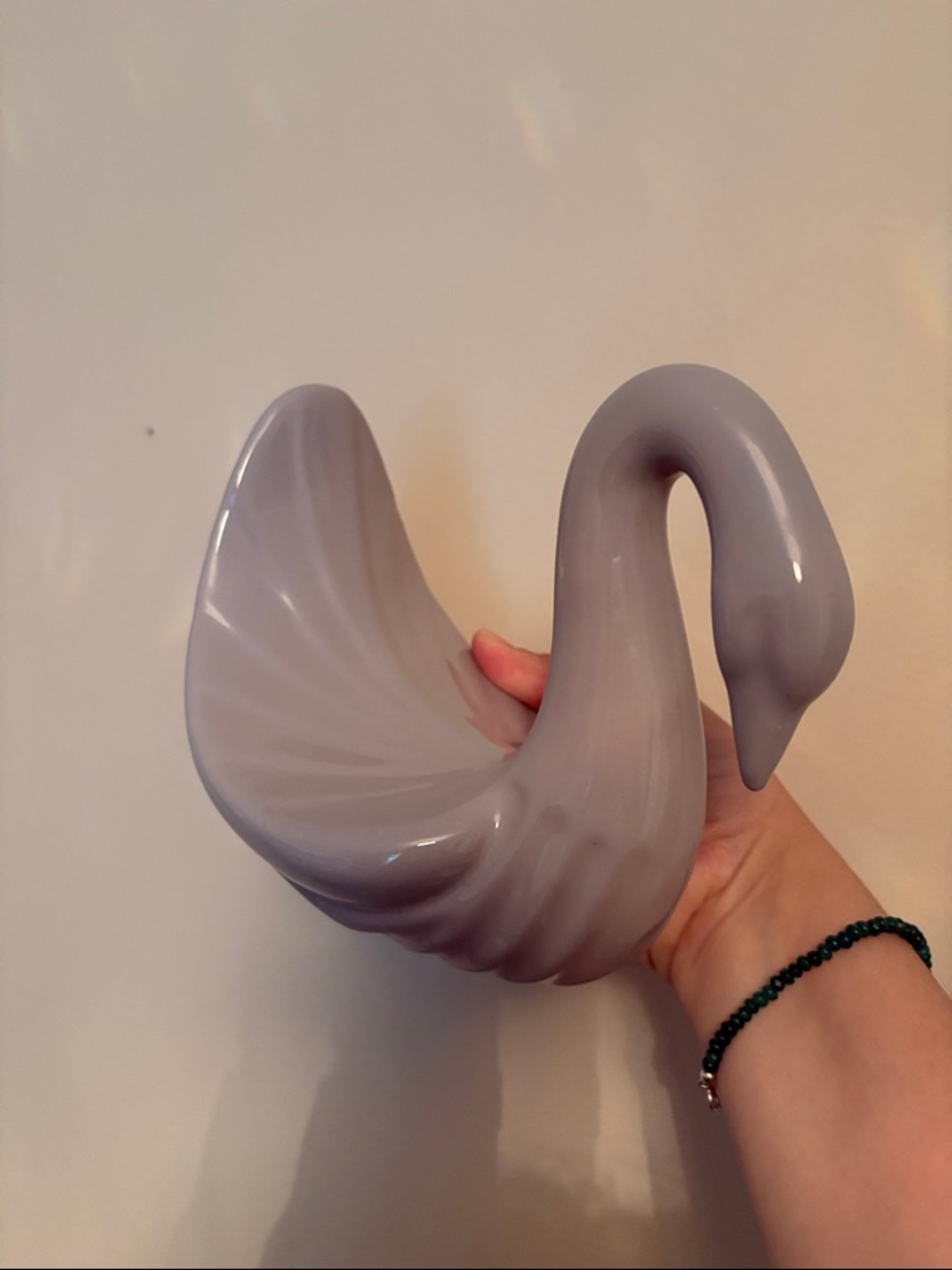 Gray Ceramic Swan Decorative Dish 1980s - Picture 3 of 4